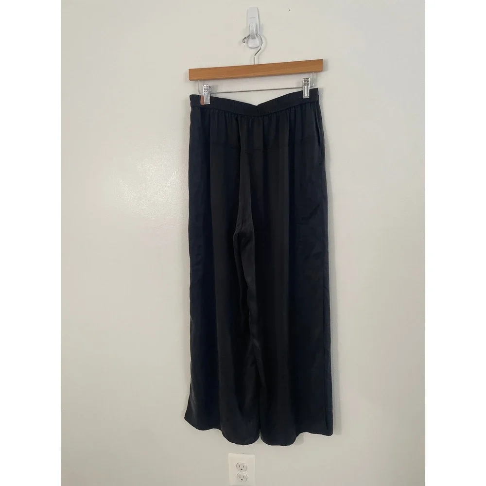 lunya Black Silk Short Sleeve Pajama Set